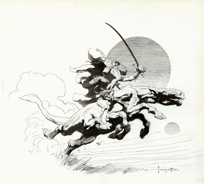 Illustration for article titled Frank Frazetta Like You've Never Seen Him Before!